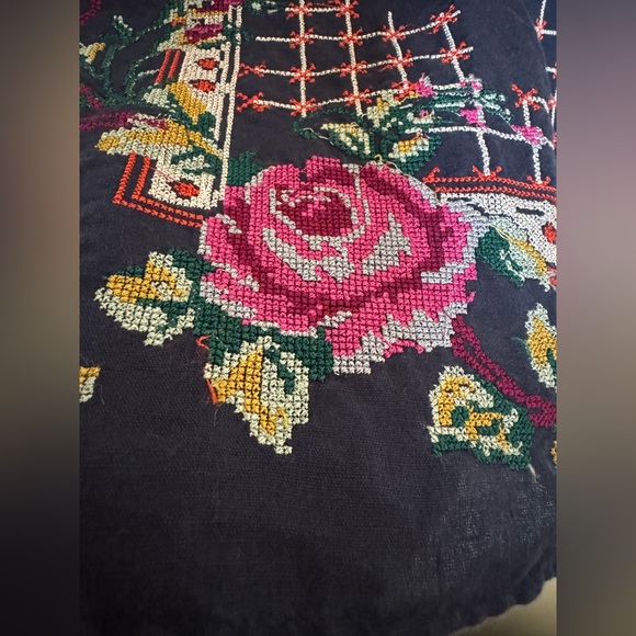 Free People Navy Floral Embroidered Tank - Picture 5 of 8